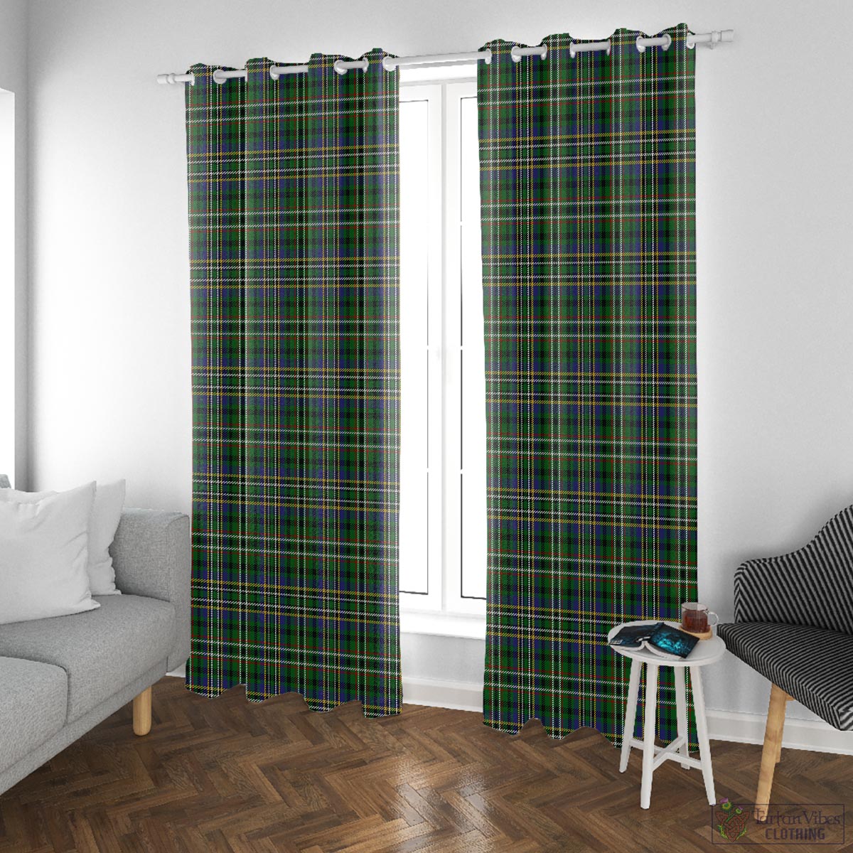 Scott Green Tartan Window Curtain