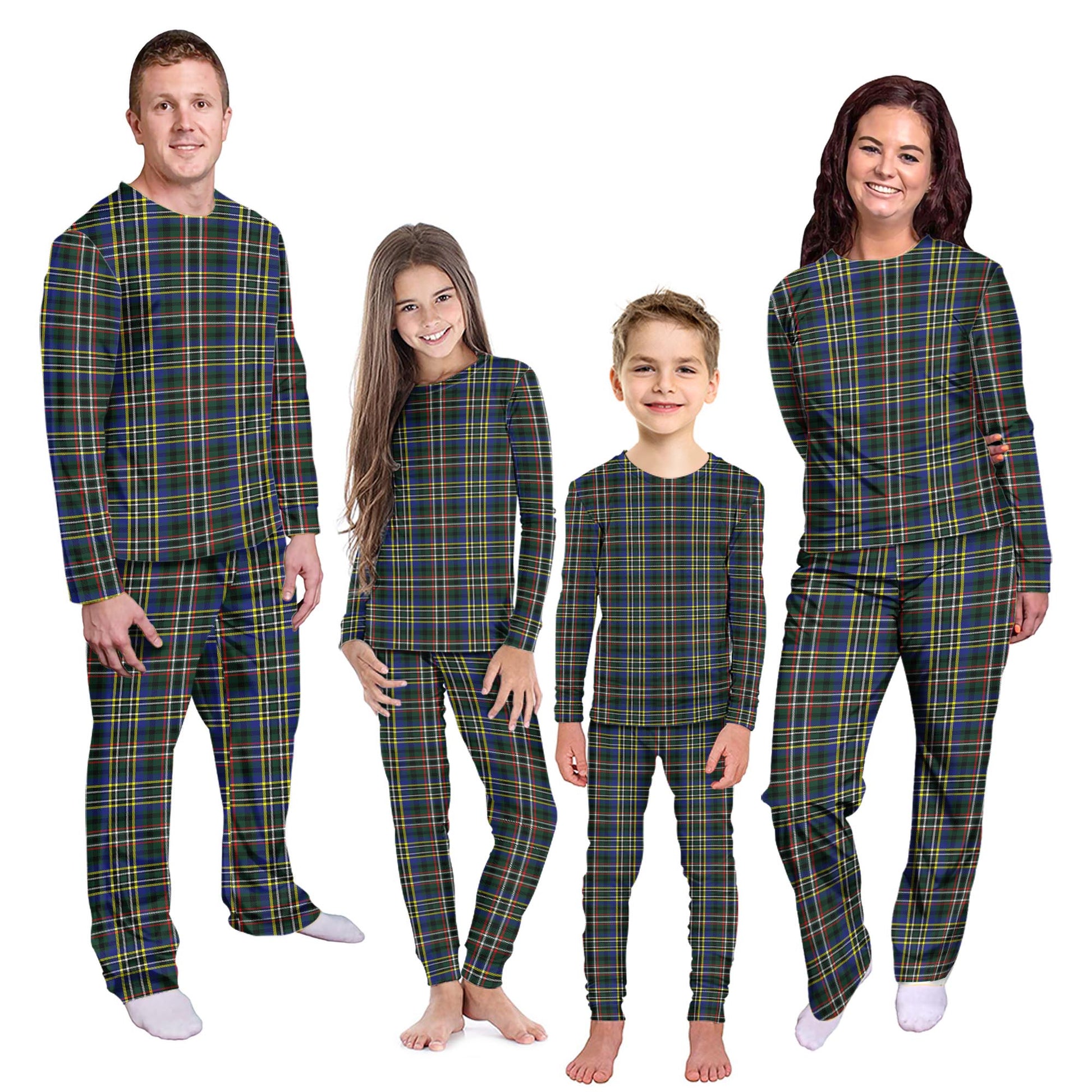 Scott Green Modern Tartan Pajamas Family Set Kid - Tartan Vibes Clothing