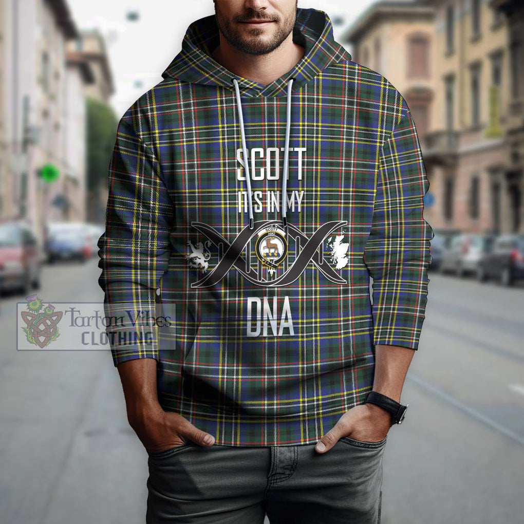 Scott Green Modern Tartan Hoodie with Family Crest DNA In Me Style Pullover Hoodie - Tartanvibesclothing Shop