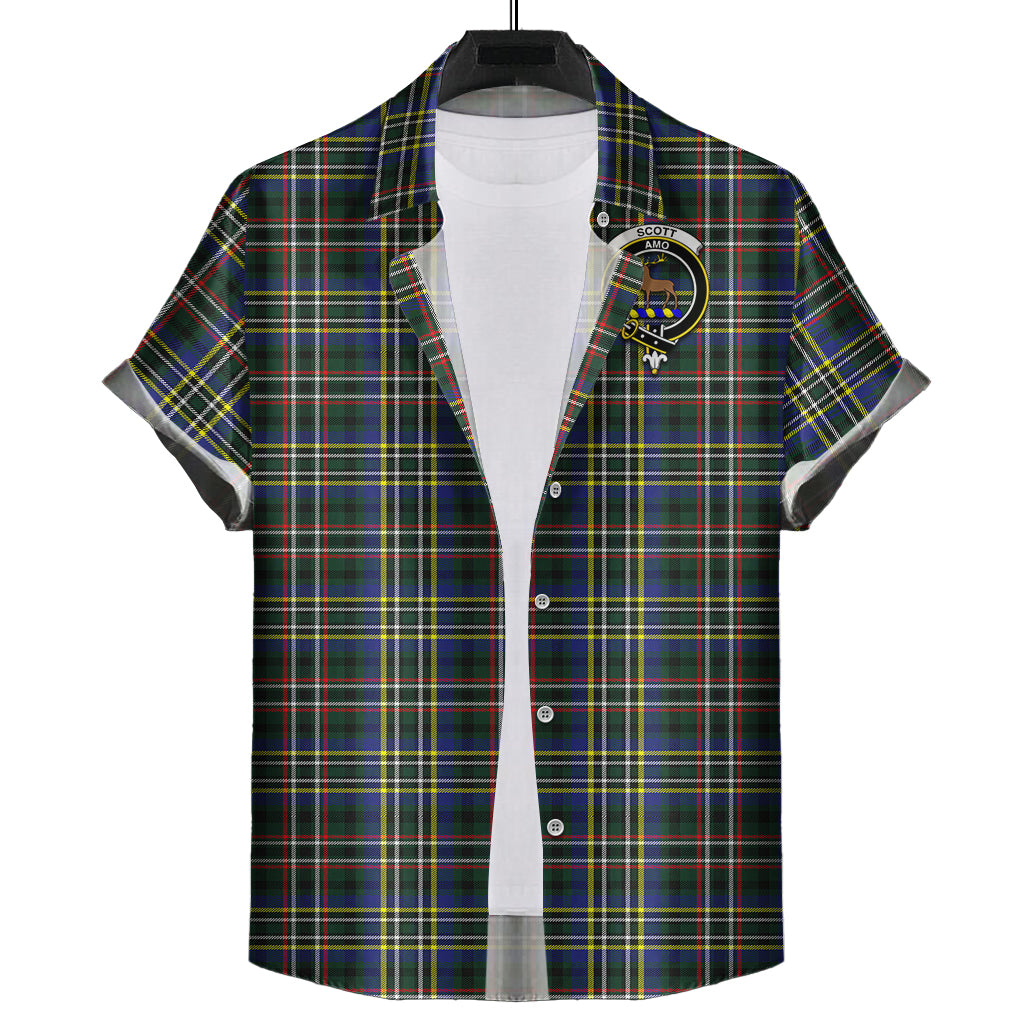 scott-green-modern-tartan-short-sleeve-button-down-shirt-with-family-crest