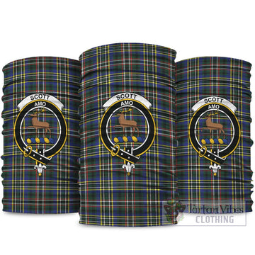 Scott Green Modern Tartan Neck Gaiters, Tartan Bandanas, Tartan Head Band with Family Crest