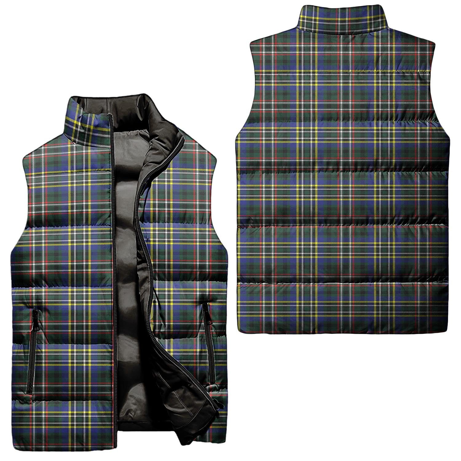 Scott Green Modern Tartan Sleeveless Puffer Jacket Unisex - Tartanvibesclothing