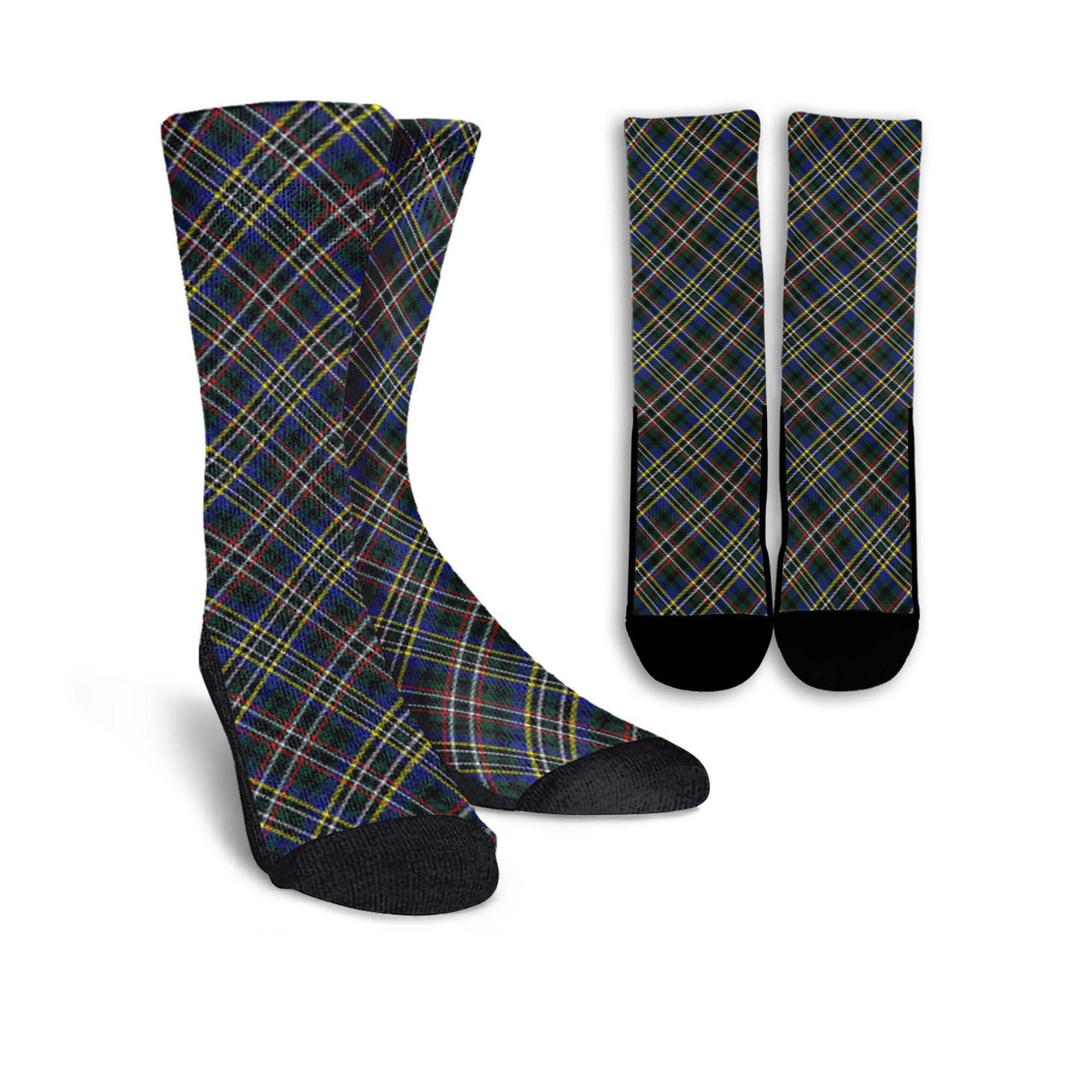 Scott Green Modern Tartan Crew Socks Cross Tartan Style - Tartanvibesclothing