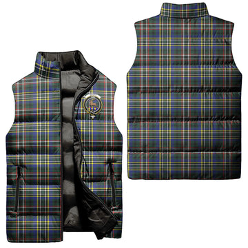 Scott Green Modern Tartan Sleeveless Puffer Jacket with Family Crest
