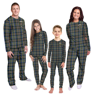 Scott Green Modern Tartan Pajamas Family Set with Family Crest