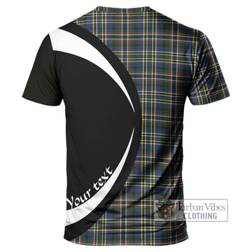 Scott Green Modern Tartan T-Shirt with Family Crest Circle Style