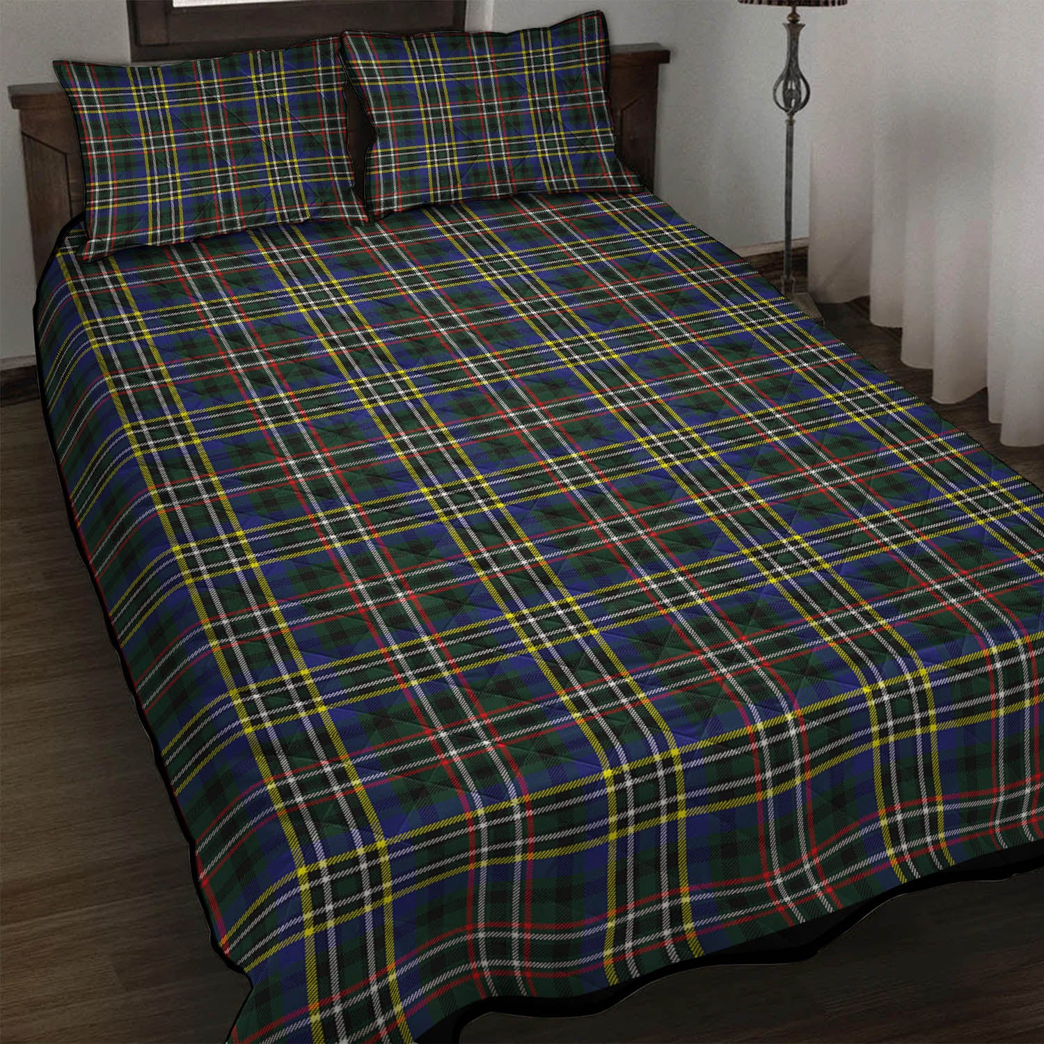 Scott Green Modern Tartan Quilt Bed Set - Tartanvibesclothing Shop