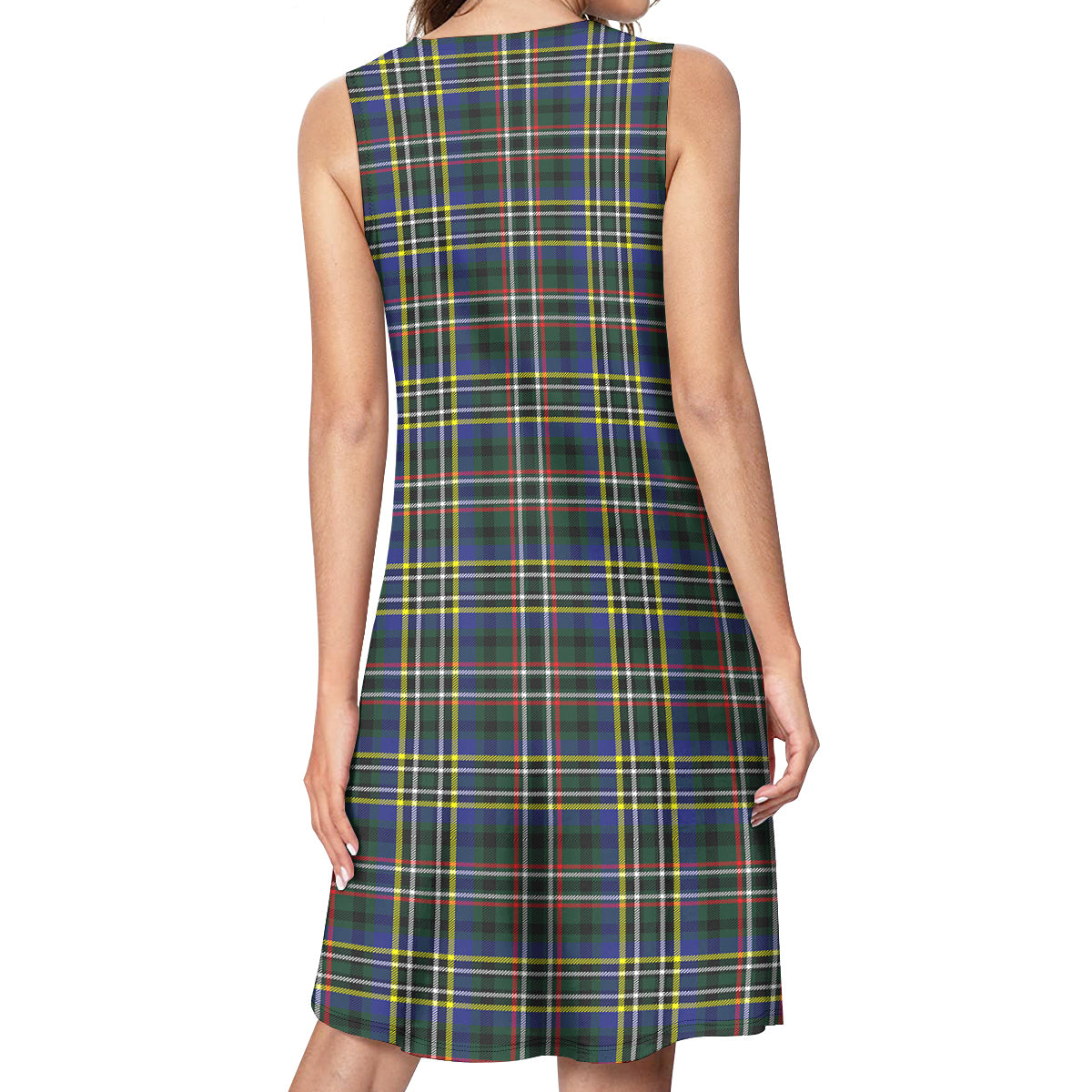 Scott Green Modern Tartan Womens Casual Dresses - Tartanvibesclothing