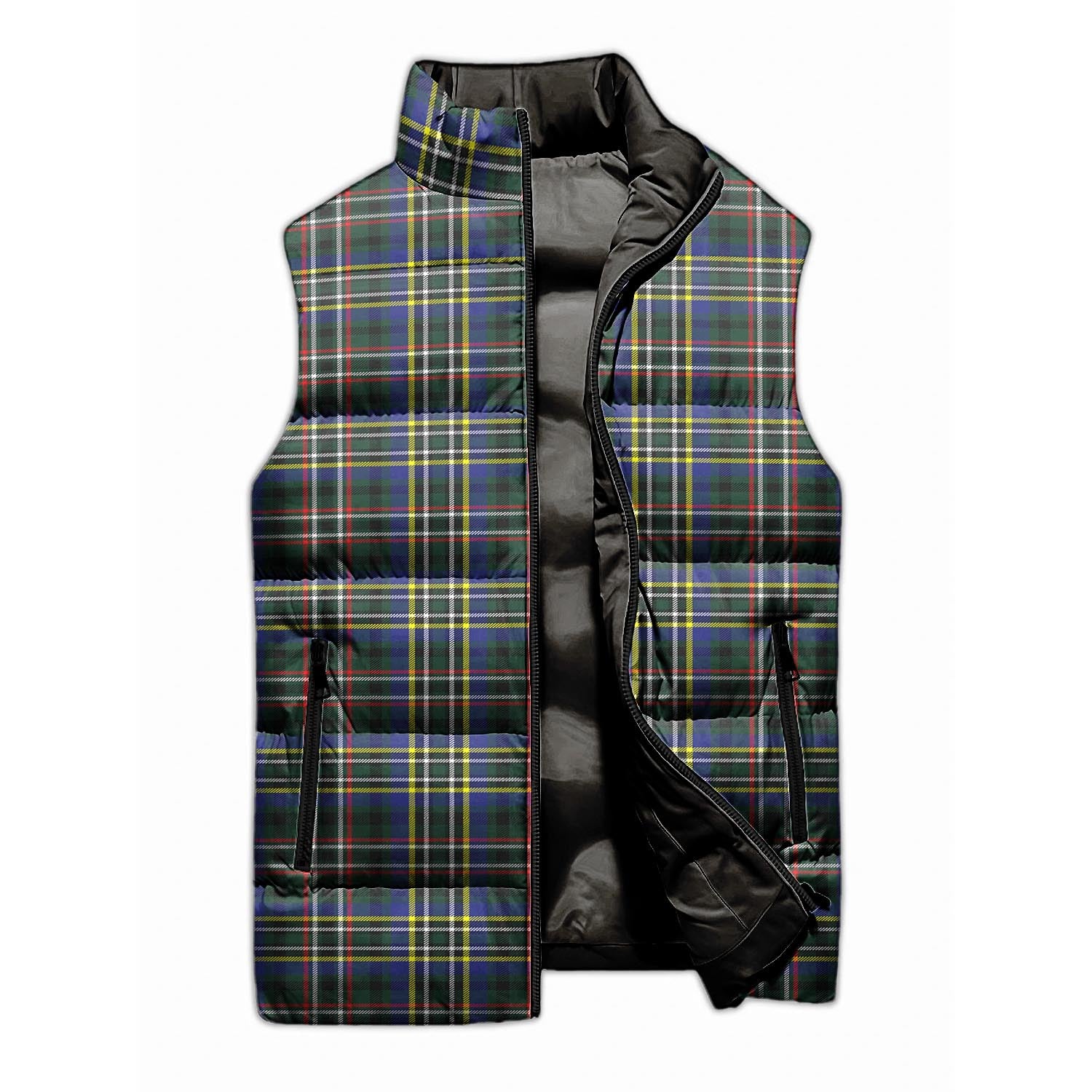 Scott Green Modern Tartan Sleeveless Puffer Jacket - Tartanvibesclothing