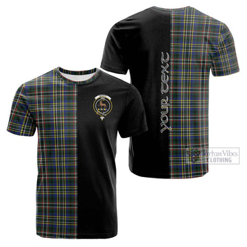 Scott Green Modern Tartan Cotton T-shirt with Family Crest and Half Of Me Style