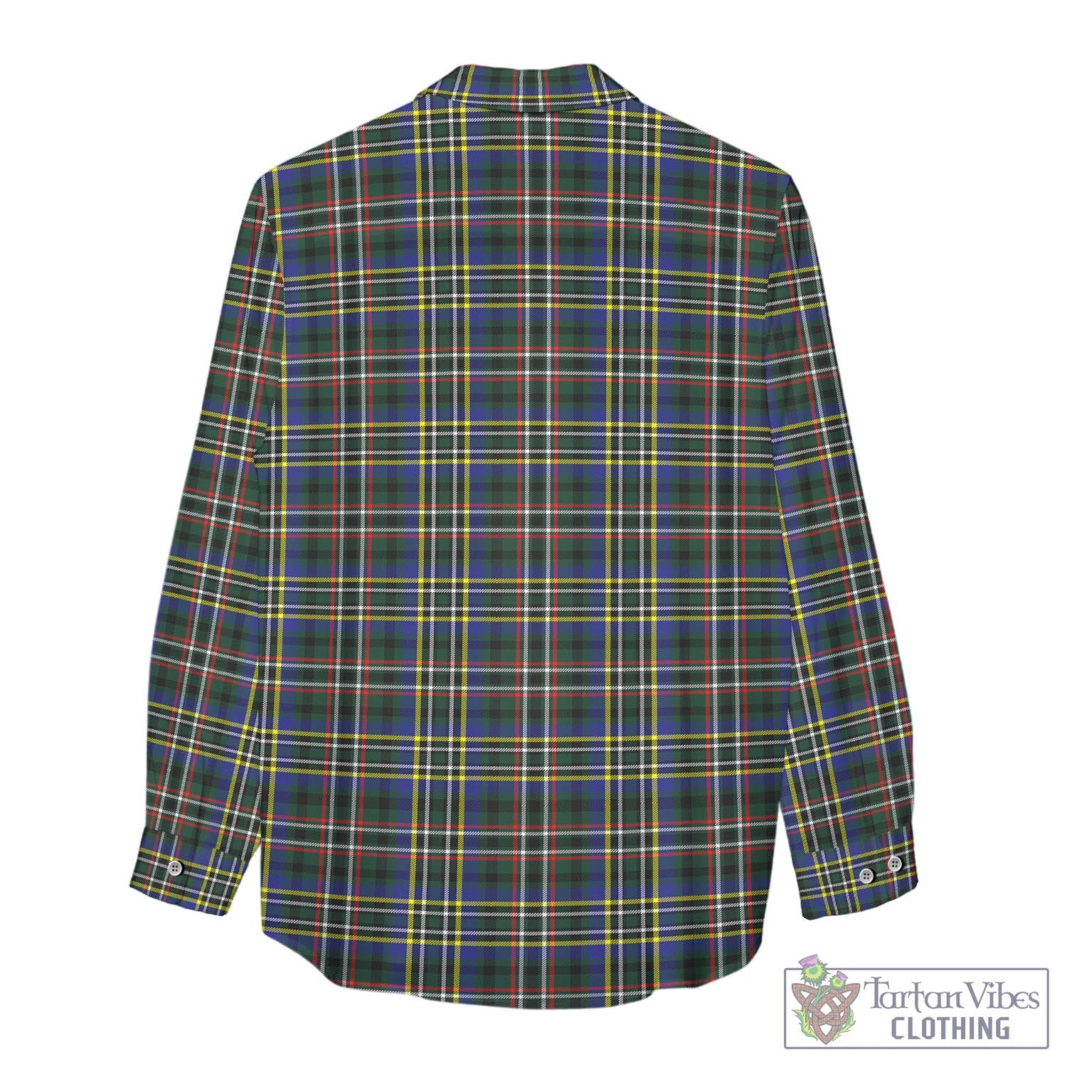 Tartan Vibes Clothing Scott Green Modern Tartan Womens Casual Shirt with Family Crest