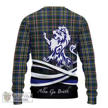 Scott Green Modern Tartan Ugly Sweater with Alba Gu Brath Regal Lion Emblem