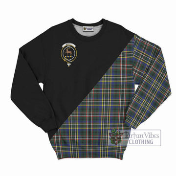 Scott Green Modern Tartan Sweatshirt with Family Crest and Military Logo Style