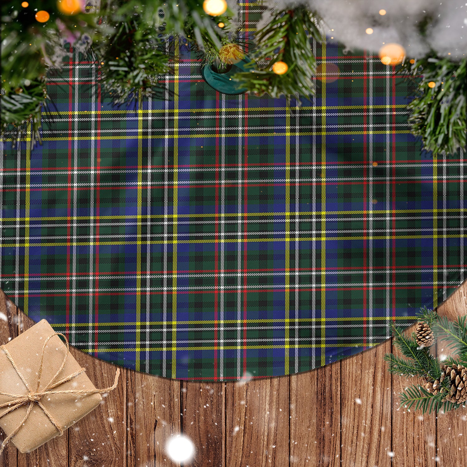 Scott Green Modern Tartan Christmas Tree Skirt - Tartanvibesclothing