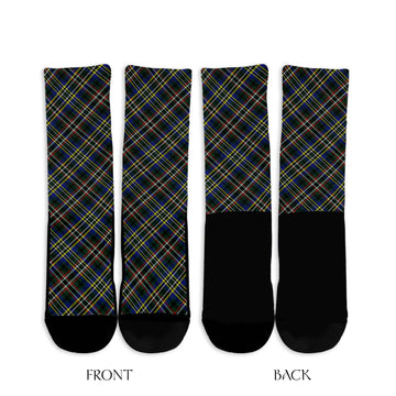 Scott Green Modern Tartan Crew Socks Cross Tartan Style