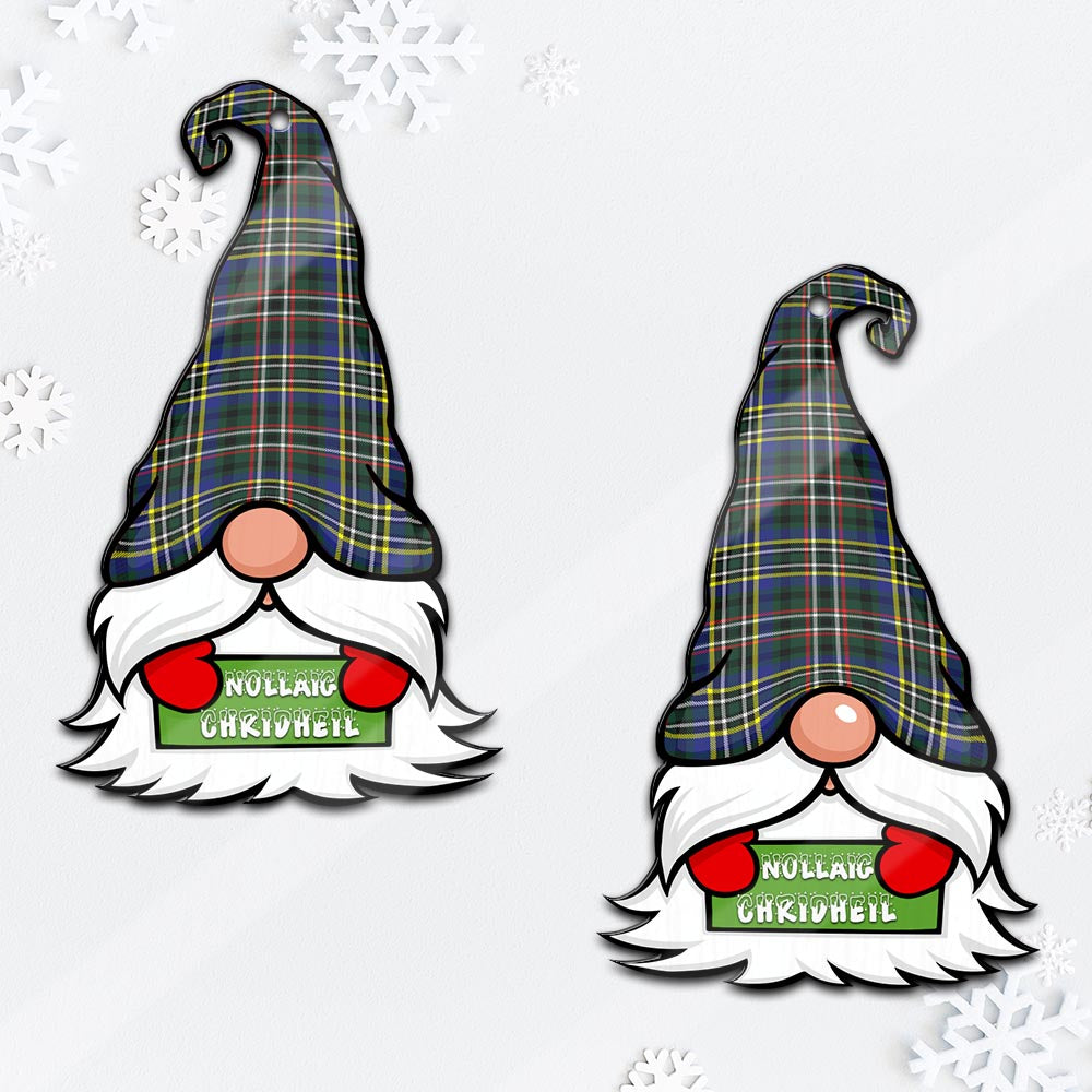 Scott Green Modern Gnome Christmas Ornament with His Tartan Christmas Hat Mica Ornament - Tartanvibesclothing Shop