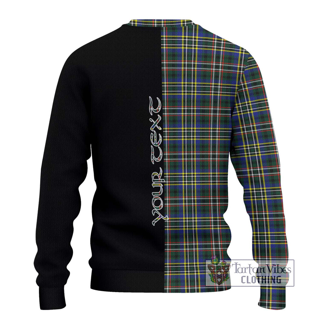 Scott Green Modern Tartan Knitted Sweater with Family Crest and Half Of Me Style - Tartanvibesclothing Shop