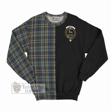 Scott Green Modern Tartan Sweatshirt with Family Crest and Half Of Me Style