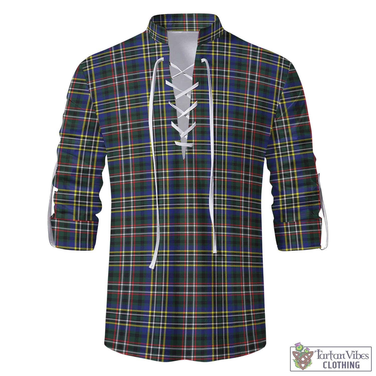 Tartan Vibes Clothing Scott Green Modern Tartan Men's Scottish Traditional Jacobite Ghillie Kilt Shirt