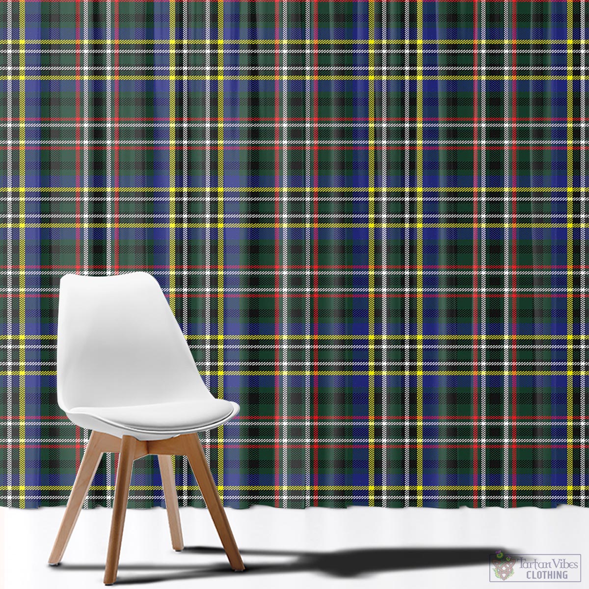 Scott Green Modern Tartan Window Curtain