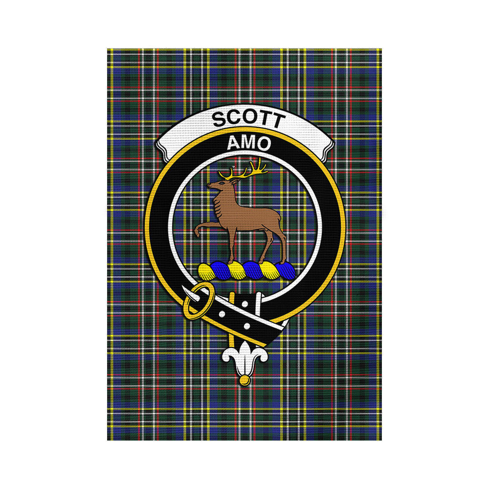 Scott Green Modern Tartan Flag with Family Crest - Tartan Vibes Clothing