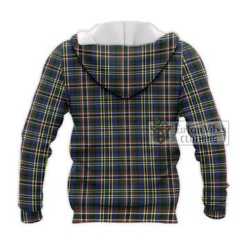 Scott Green Modern Tartan Knitted Hoodie with Family Crest DNA In Me Style