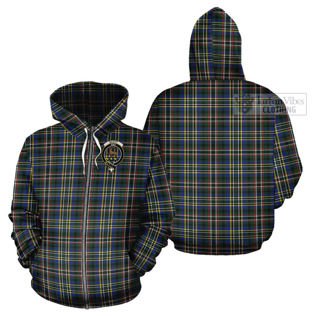 Scott Green Modern Tartan Cotton Hoodie with Family Crest Zip Hoodie - Tartan Vibes Clothing