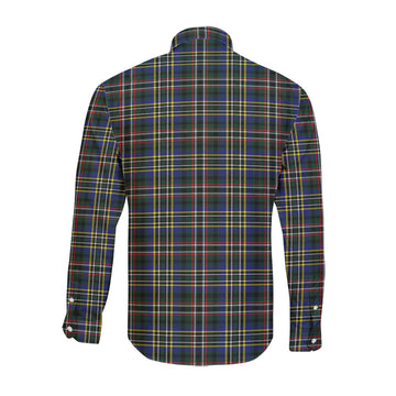 Scott Green Modern Tartan Long Sleeve Button Up Shirt with Family Crest