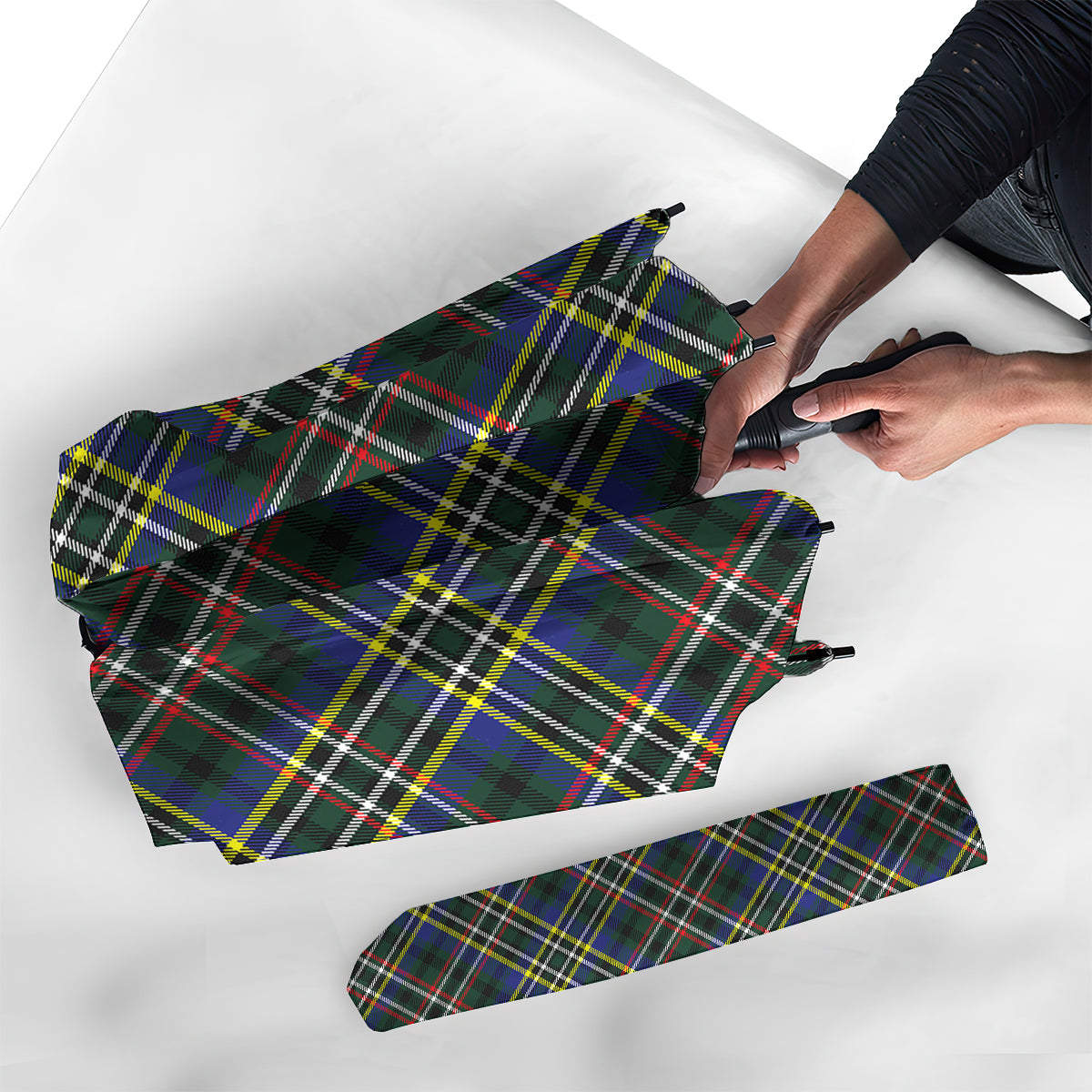 Scott Green Modern Tartan Umbrella - Tartanvibesclothing