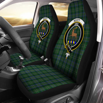 Scott Hunting Tartan Car Seat Cover with Family Crest