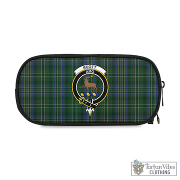 Scott Hunting Tartan Pen and Pencil Case with Family Crest