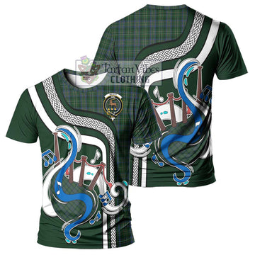 Scott Hunting Tartan T-Shirt with Epic Bagpipe Style