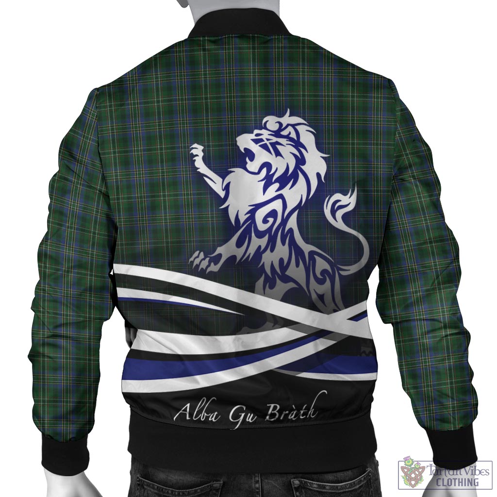 Tartan Vibes Clothing Scott Hunting Tartan Bomber Jacket with Alba Gu Brath Regal Lion Emblem