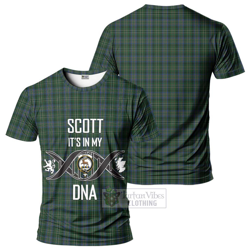 Scott Hunting Tartan T-Shirt with Family Crest DNA In Me Style - Tartan Vibes Clothing