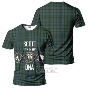 Scott Hunting Tartan T-Shirt with Family Crest DNA In Me Style