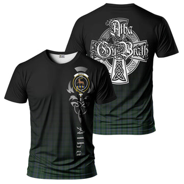 Scott Hunting Tartan T-Shirt Featuring Alba Gu Brath Family Crest Celtic Inspired