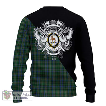 Scott Hunting Tartan Ugly Sweater with Family Crest and Military Logo Style