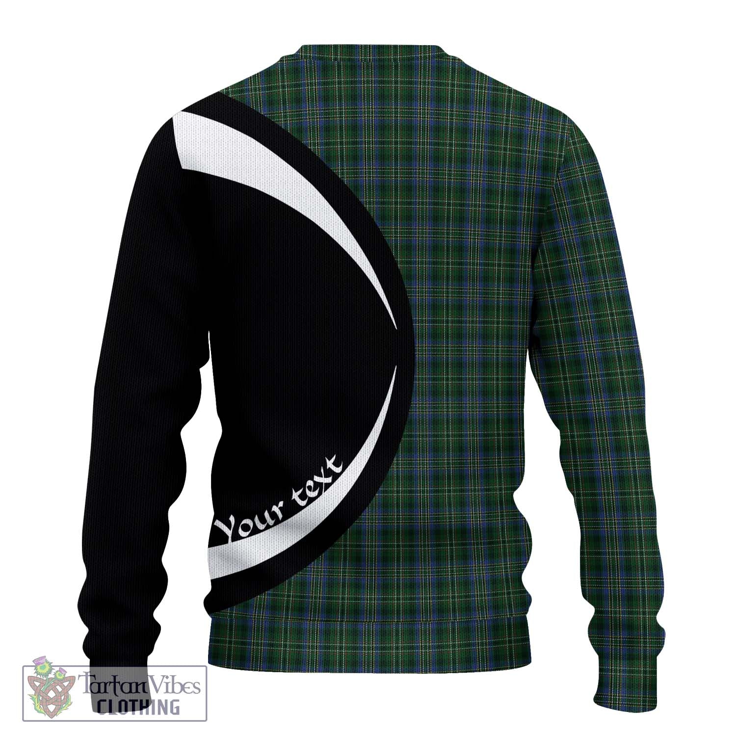 Scott Hunting Tartan Knitted Sweater with Family Crest Circle Style - Tartan Vibes Clothing