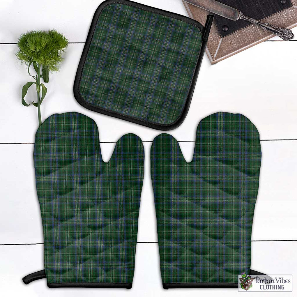 Scott Hunting Tartan Combo Oven Mitt & Pot-Holder Combo 1 Oven Mitt & 1 Pot-Holder Black - Tartan Vibes Clothing