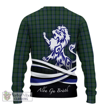 Scott Hunting Tartan Ugly Sweater with Alba Gu Brath Regal Lion Emblem