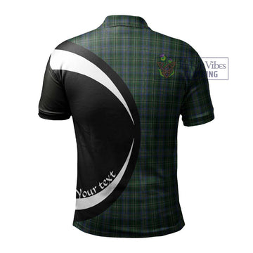 Scott Hunting Tartan Men's Polo Shirt with Family Crest Circle Style