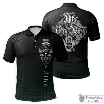 Scott Hunting Tartan Polo Shirt Featuring Alba Gu Brath Family Crest Celtic Inspired