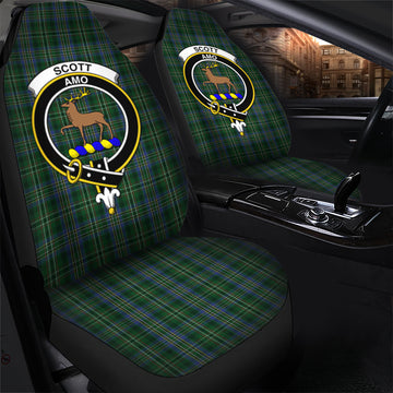 Scott Hunting Tartan Car Seat Cover with Family Crest