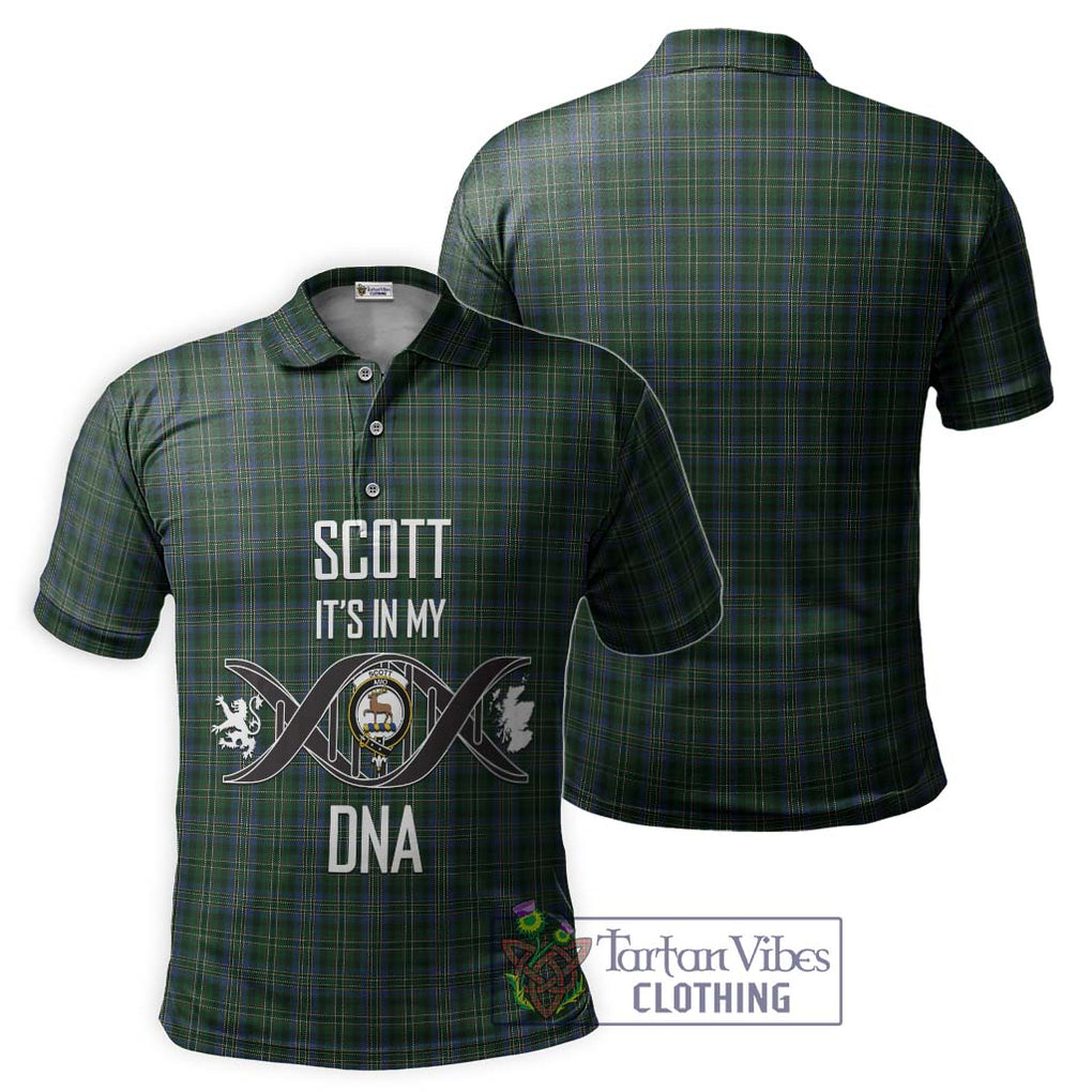 Scott Hunting Tartan Polo Shirt with Family Crest DNA In Me Style - Tartanvibesclothing Shop