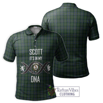 Scott Hunting Tartan Polo Shirt with Family Crest DNA In Me Style