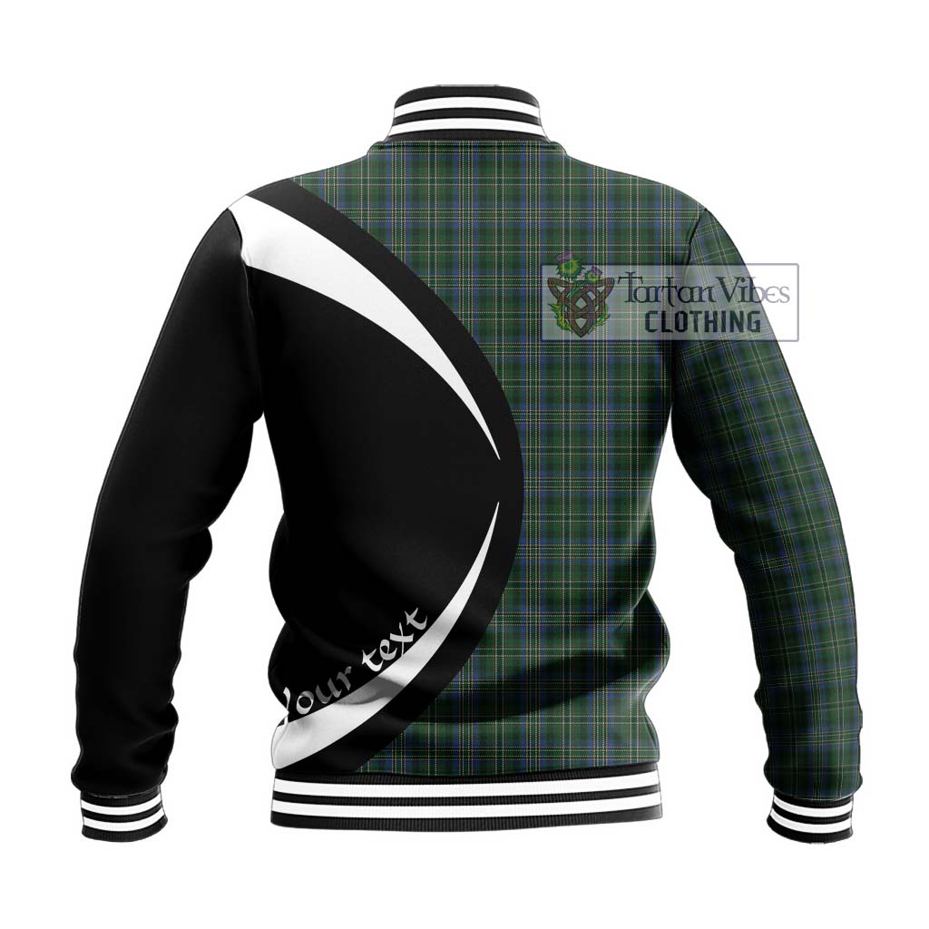 Scott Hunting Tartan Baseball Jacket with Family Crest Circle Style - Tartan Vibes Clothing