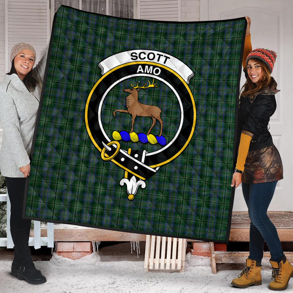 scott-hunting-tartan-quilt-with-family-crest