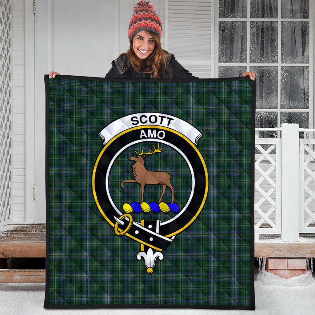 scott-hunting-tartan-quilt-with-family-crest