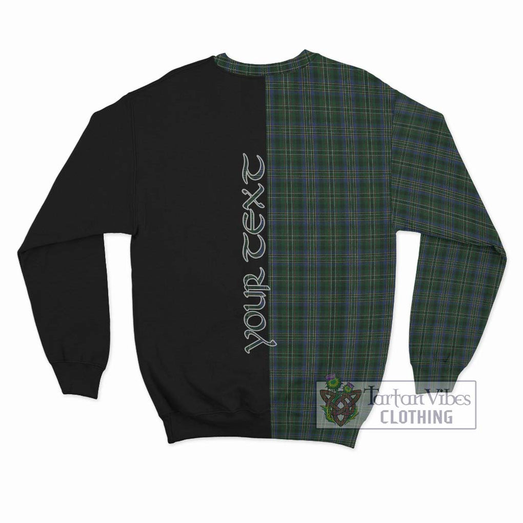 Scott Hunting Tartan Sweatshirt with Family Crest and Half Of Me Style - Tartanvibesclothing Shop