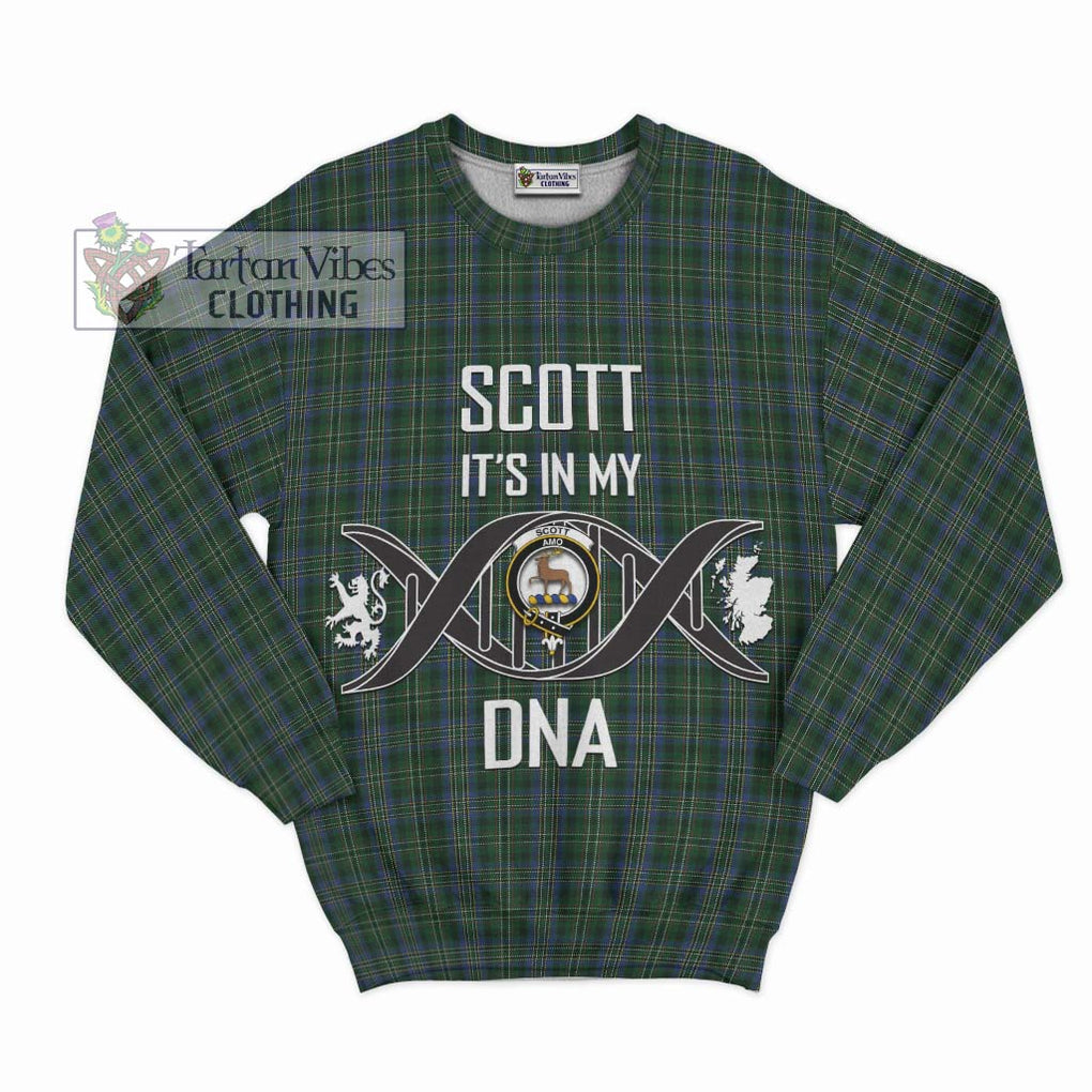 Scott Hunting Tartan Sweatshirt with Family Crest DNA In Me Style - Tartanvibesclothing Shop